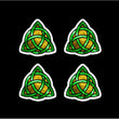 Celtic Trinities Green & Gold