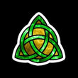 Celtic Trinity Green with Gold